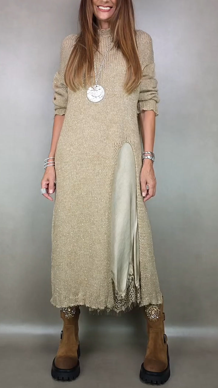 Women's Knit Midi Sweater Dress