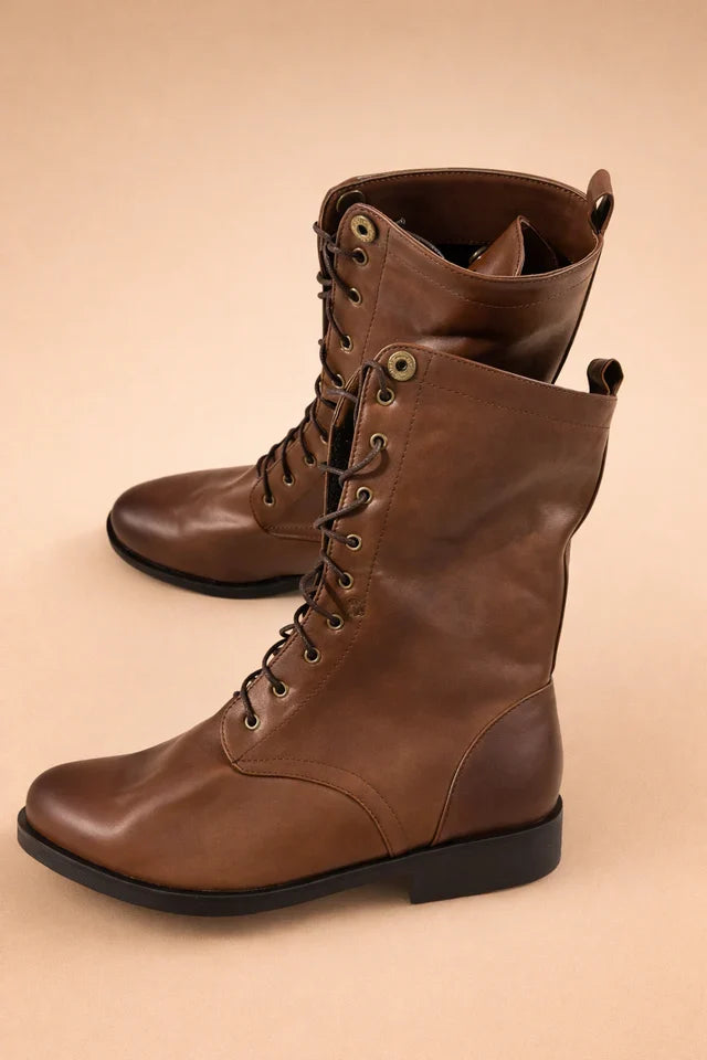 Women's Foldable Lace-Up Boots