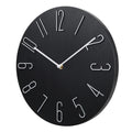 Wall Clock with Raised Wire Numbers and Wood Grain Dial Silent Modern Design - Image 2