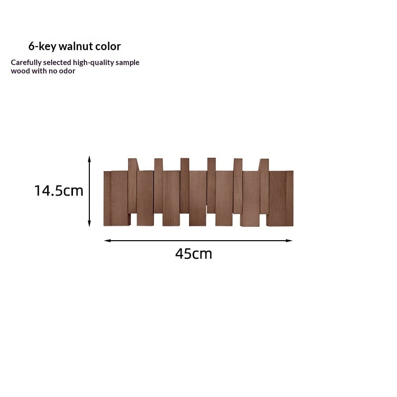 Wall Coat Rack with Foldable Hooks and Retractable Piano Key Design - Image 10