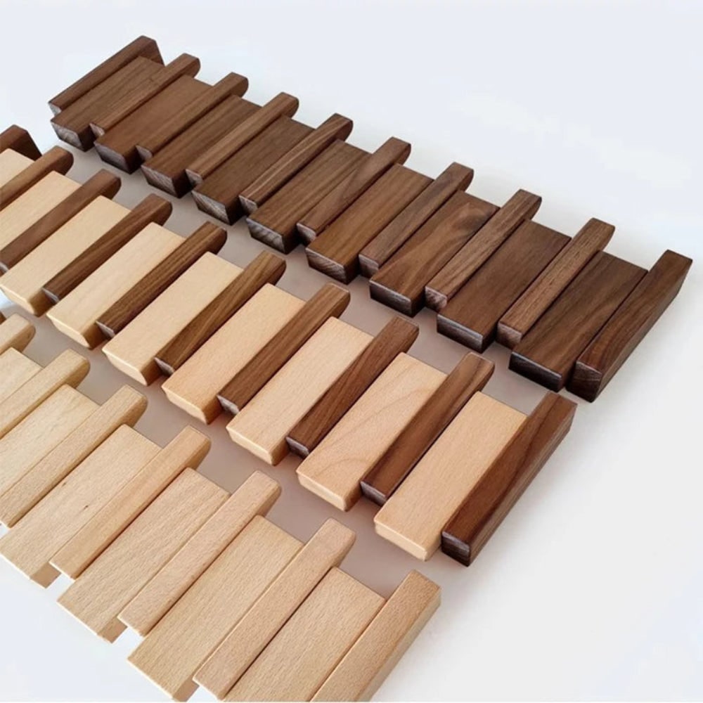Wall Coat Rack with Foldable Hooks and Retractable Piano Key Design - Image 7
