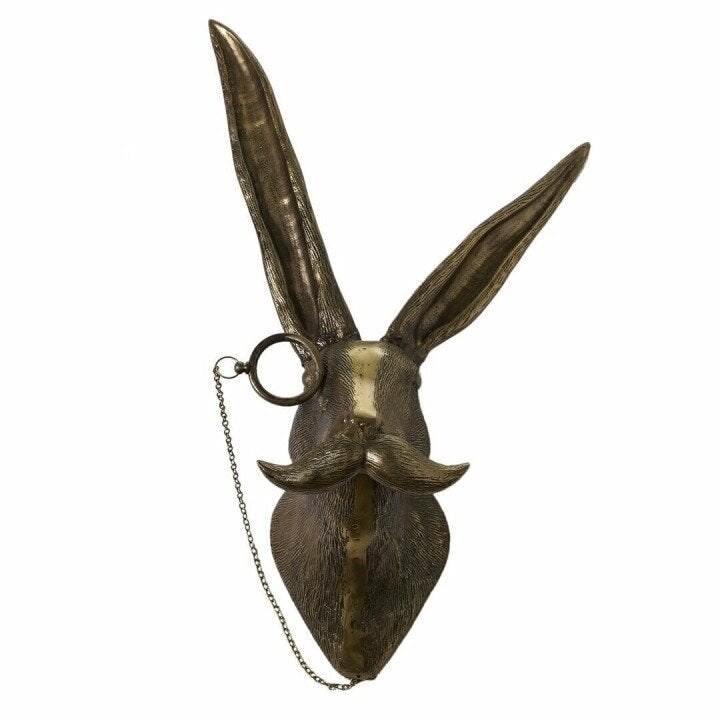 Wall Mounted Animal Sculpture with Textured Metal Artwork and Faux Taxidermy Design - Image 16