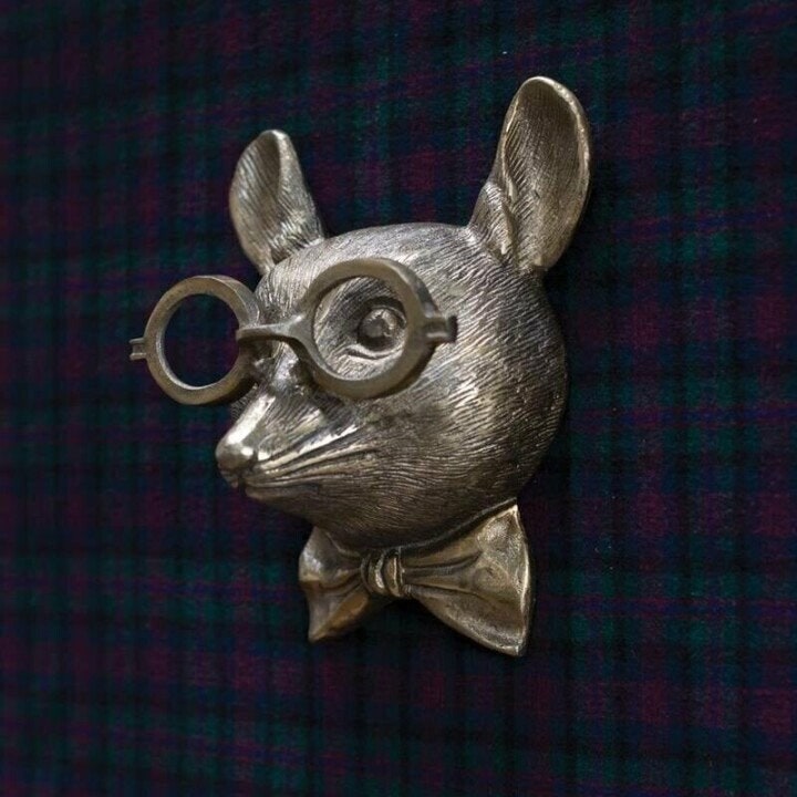 Wall Mounted Animal Sculpture with Textured Metal Artwork and Faux Taxidermy Design - Image 8