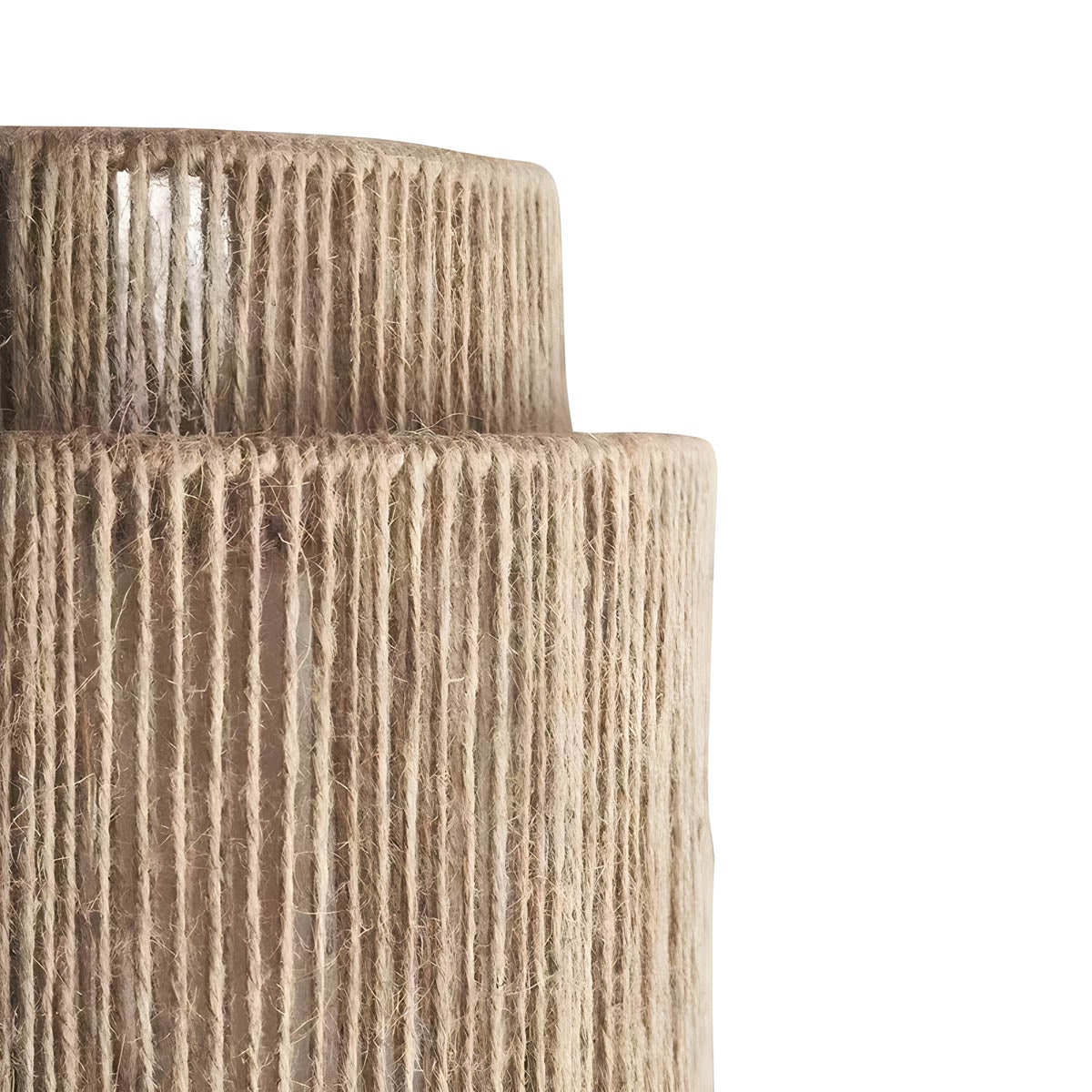 Wall Sconce Lighting with Jute Rope Tiered Shade and Vintage Boho Design - Image 5