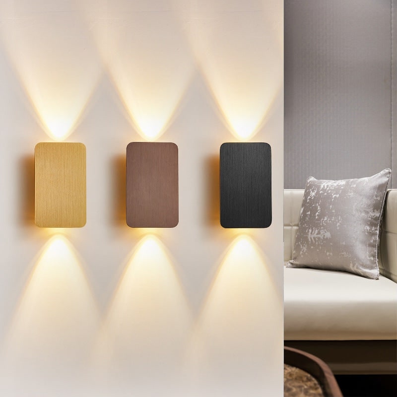 Wall Sconce with Bi-Directional LED Lighting and Brushed Metal Finish Flush Mount - Image 2