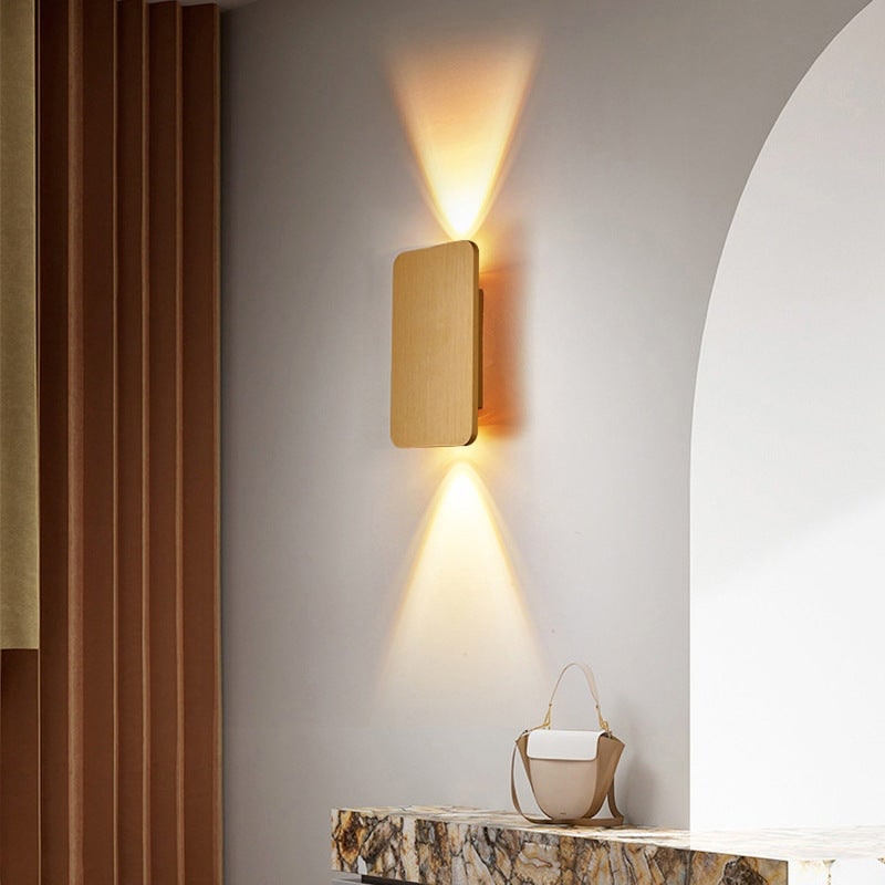 Wall Sconce with Bi-Directional LED Lighting and Brushed Metal Finish Flush Mount - Image 7