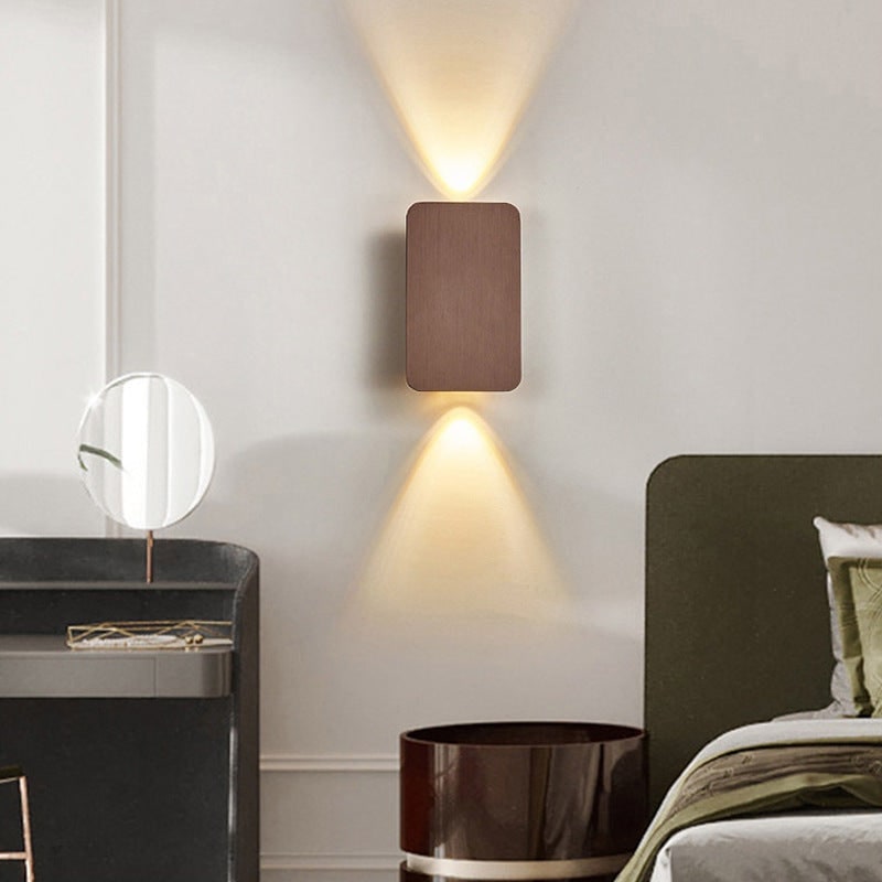 Wall Sconce with Bi-Directional LED Lighting and Brushed Metal Finish Flush Mount - Image 8