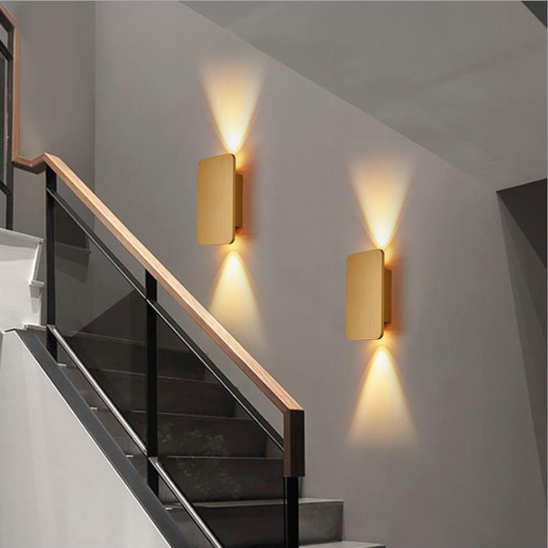 Wall Sconce with Bi-Directional LED Lighting and Brushed Metal Finish Flush Mount - Image 9