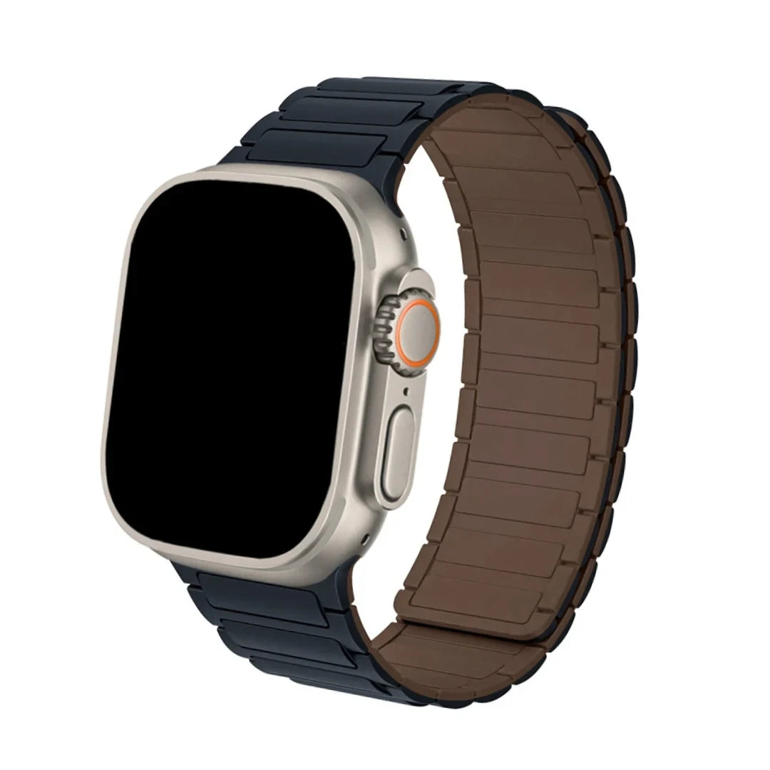 Watch Band with Magnetic Closure and Ribbed Silicone Design - Image 16