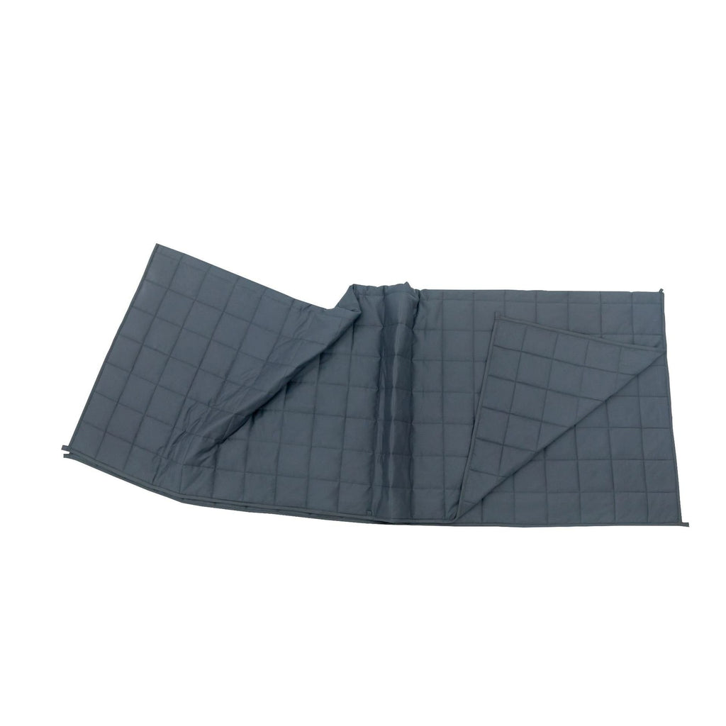 Weighted Blanket Throw with Quilted Cotton Corner Loops and Grid Stitching - Image 3