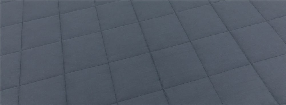 Weighted Blanket Throw with Quilted Cotton Corner Loops and Grid Stitching - Image 5
