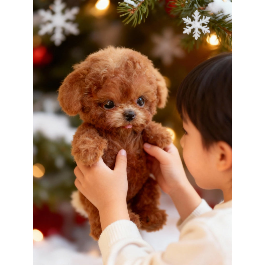 Weighted Plush Puppy Toy with Soft Fluffy Fur and Realistic Features - Image 5