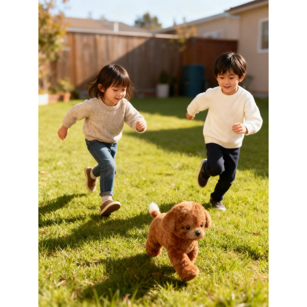 Weighted Plush Puppy Toy with Soft Fluffy Fur and Realistic Features - Image 9