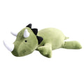Weighted Stuffed Animal Dinosaur Plush Toy with Soft Velour Fabric and Embroidered Details - Image 1