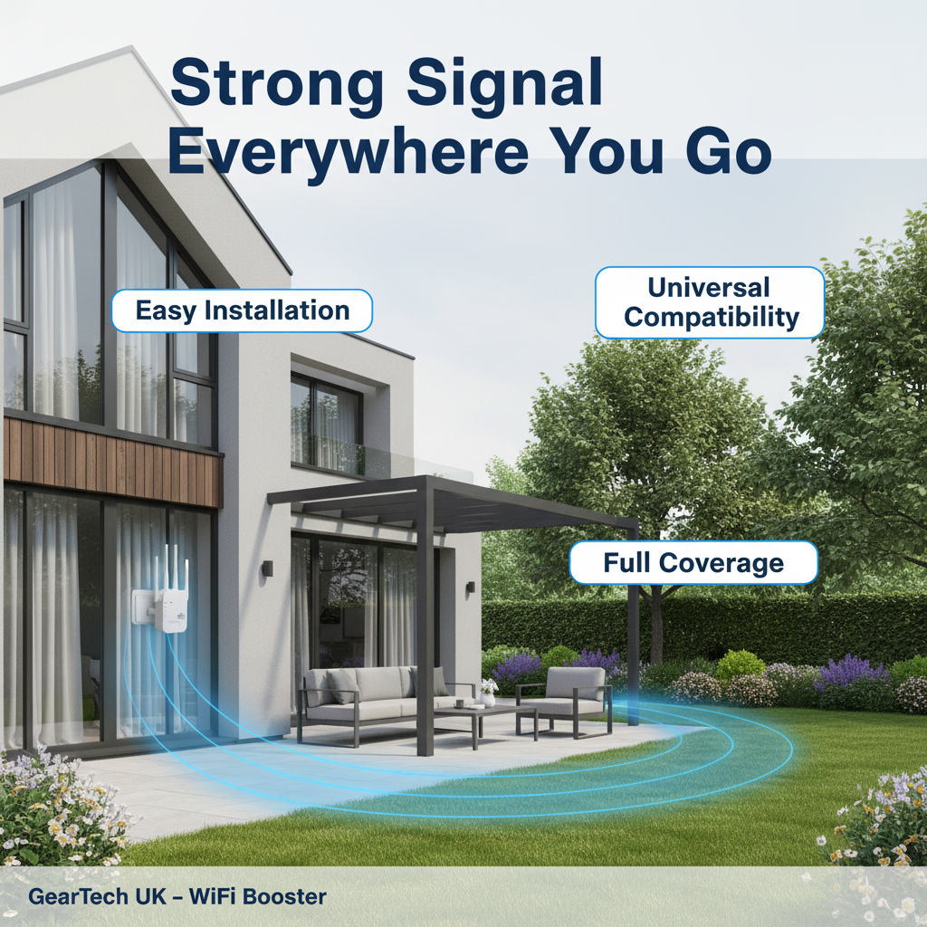 WIFI Extender with Four Antennas Dual Band Signal Booster Waterproof Outdoor Indoor - Image 2