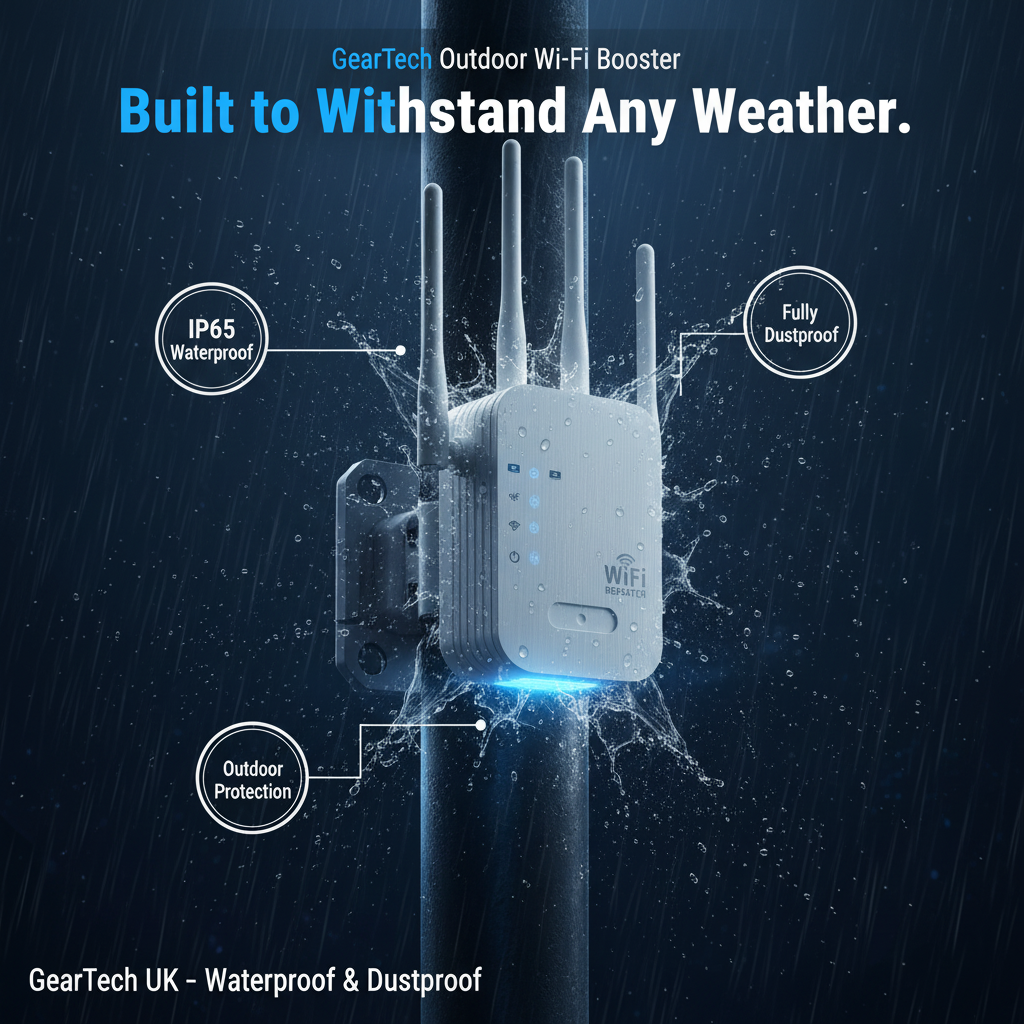 WIFI Extender with Four Antennas Dual Band Signal Booster Waterproof Outdoor Indoor - Image 5