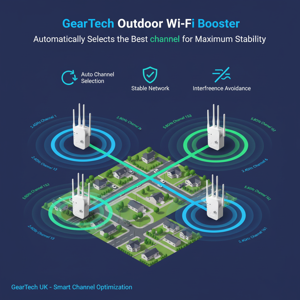 WIFI Extender with Four Antennas Dual Band Signal Booster Waterproof Outdoor Indoor - Image 7