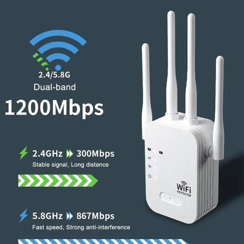 WIFI Extender with Four Antennas Dual Band Signal Booster Waterproof Outdoor Indoor - Image 9