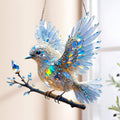 Window Suncatcher with Stained Glass Design and Hanging Chain for Light Reflection - Image 1