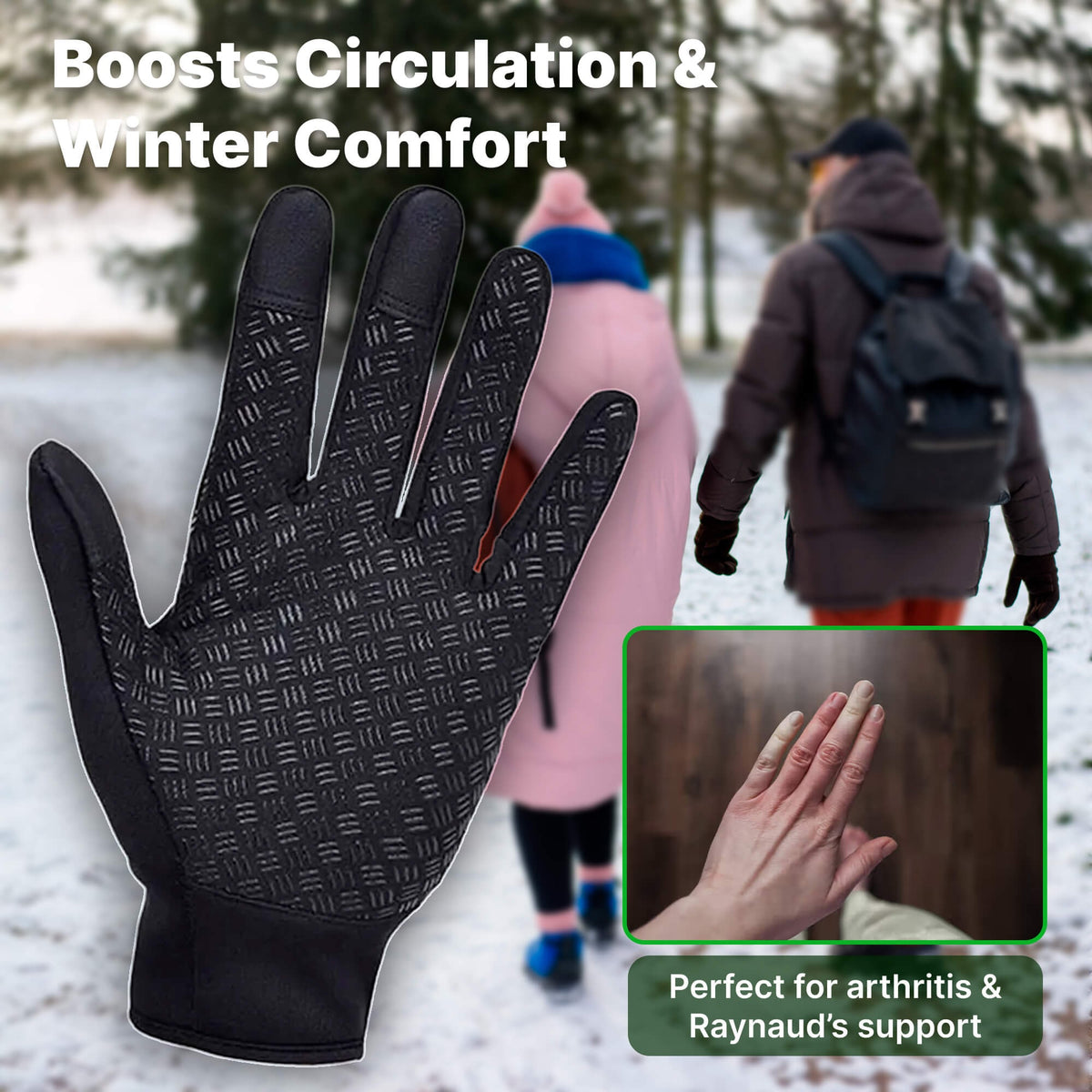 Winter Cycling Gloves with Windproof Shell Touchscreen Fingertips and Fleece Lining - Image 6