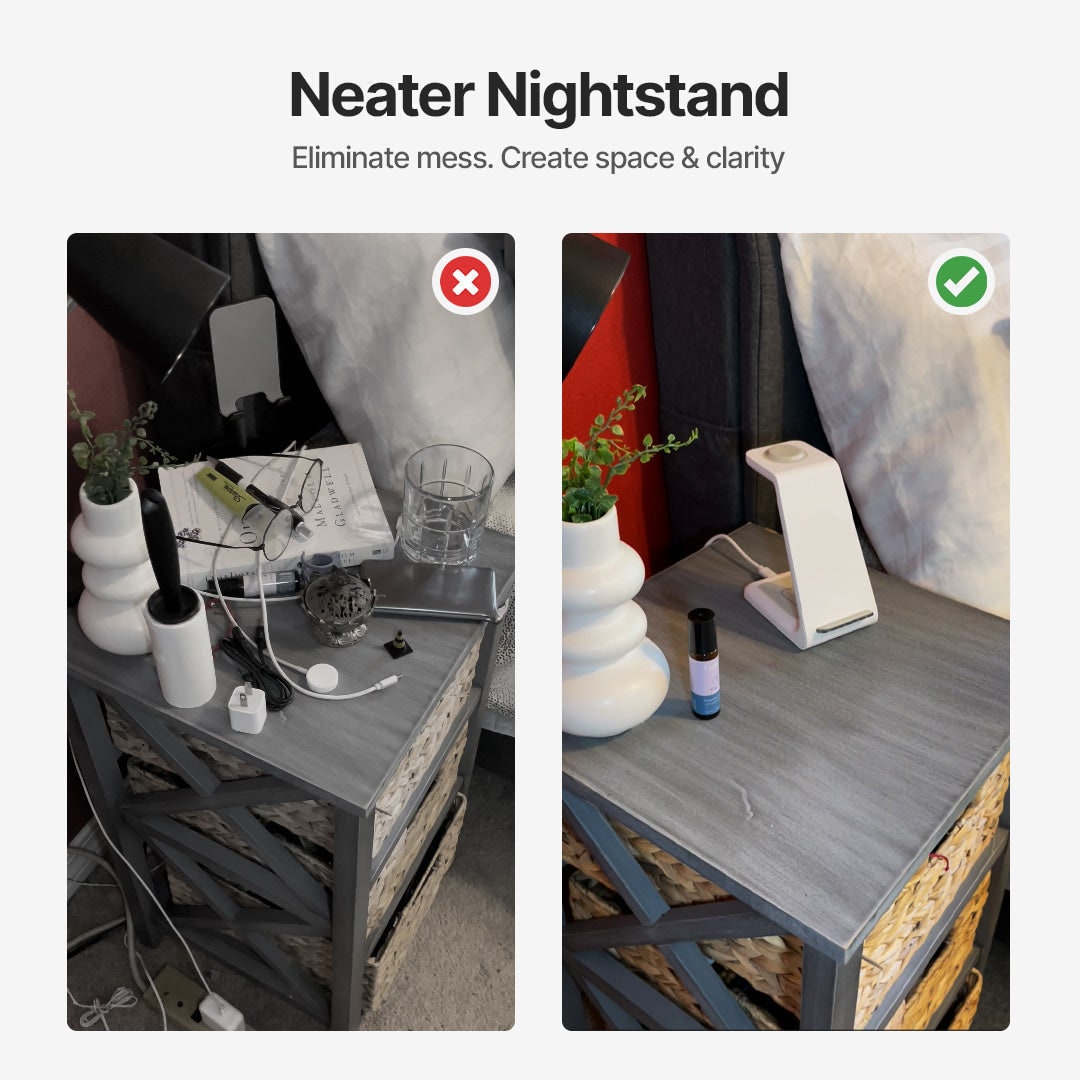 Wireless Charging Station for Multiple Devices with Angled Stand and Elevated Watch Dock - Image 5