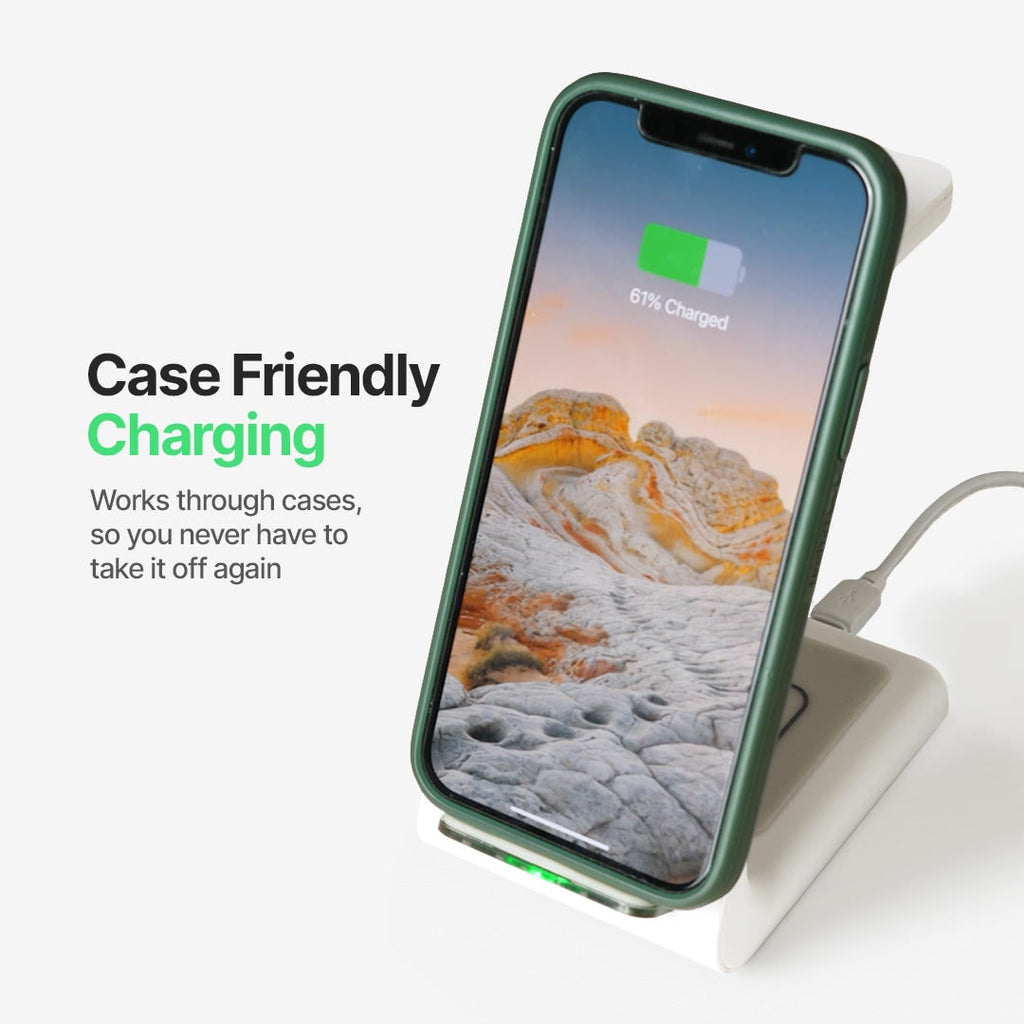 Wireless Charging Station for Multiple Devices with Angled Stand and Elevated Watch Dock - Image 6