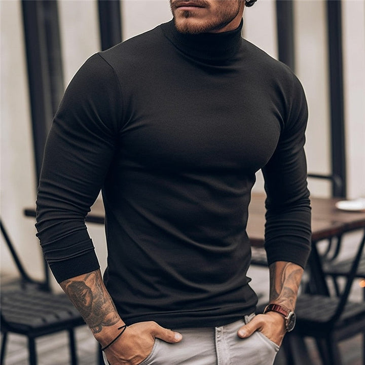 Men's Long Sleeve Turtleneck Shirt