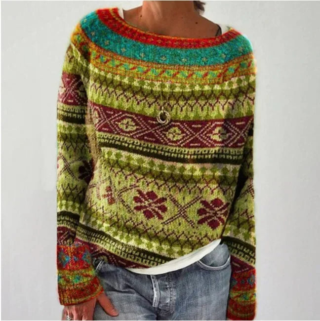 Women's Fair Isle Crew Neck Jumper