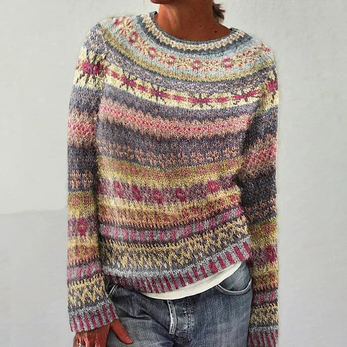 Damen-Pullover mit Fair-Isle-Muster