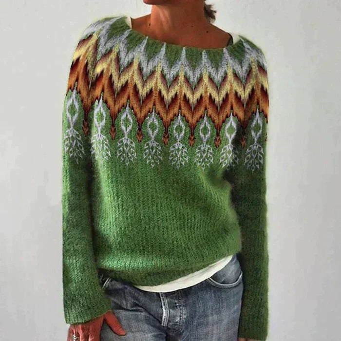 Damen-Pullover mit Fair-Isle-Muster