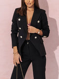 Ensemble tailleur blazer et pantalon ajustés pour femme