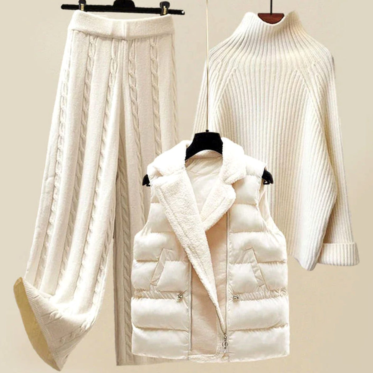 Ensemble homewear trois pièces pour femme