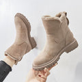 Bottines pour femme à enfiler doublées de polaire