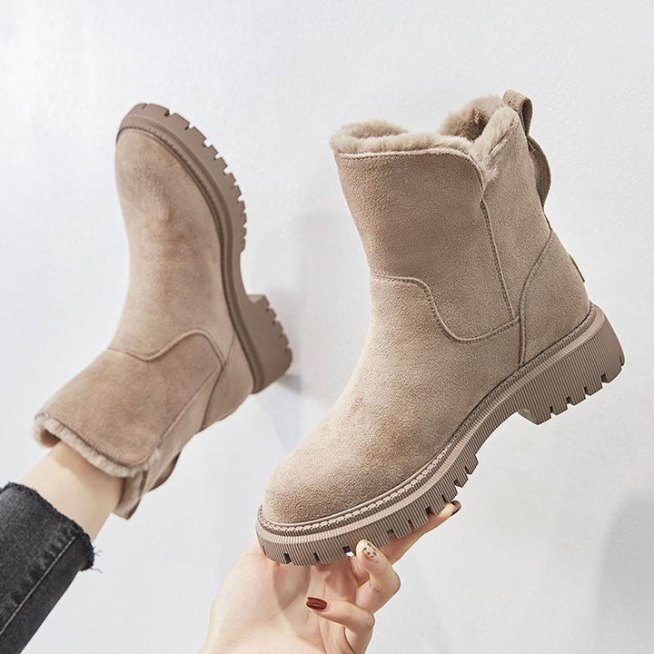 Women's Fleece-Lined Slip-On Ankle Boots