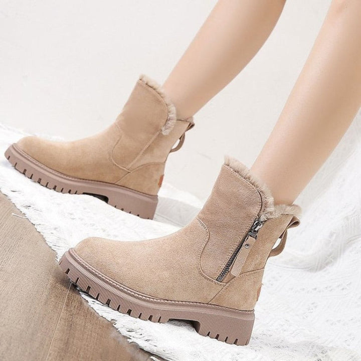 Women's Fleece-Lined Slip-On Ankle Boots