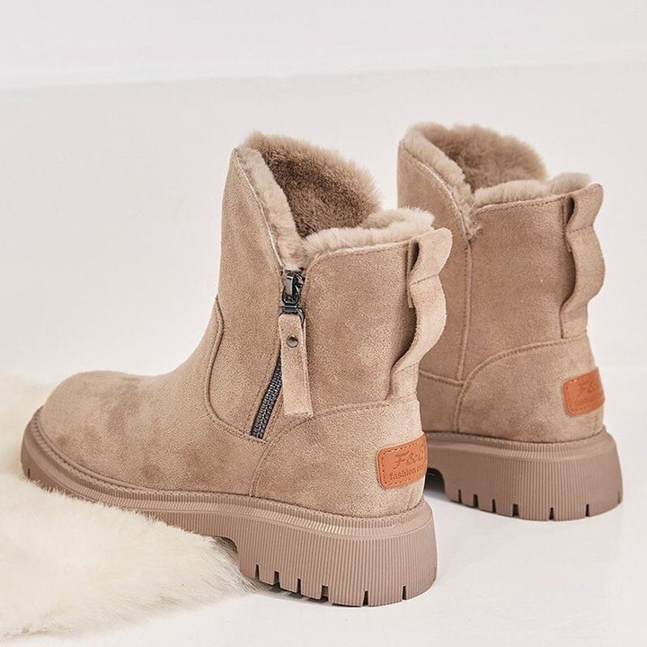 Women's Fleece-Lined Slip-On Ankle Boots
