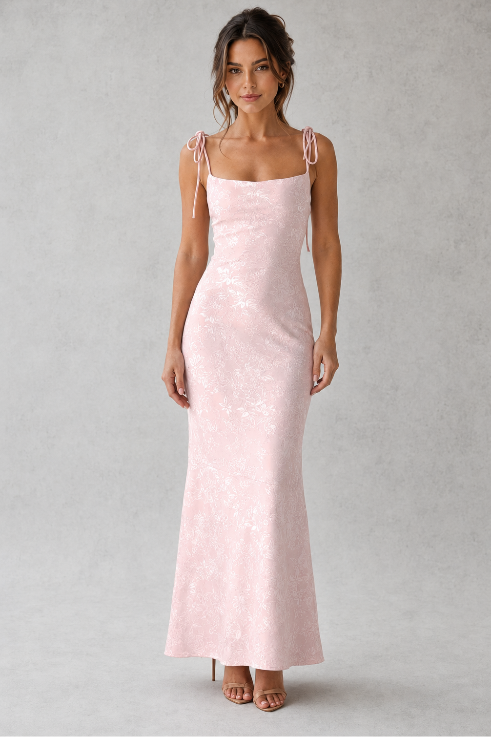 Women's Floral Jacquard Maxi Dress