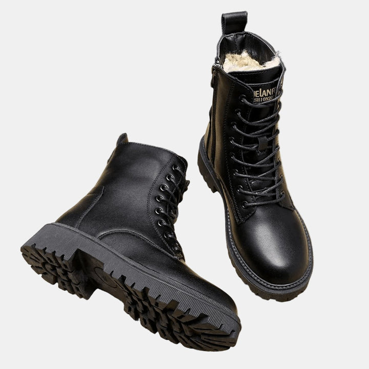 Women's Fur-Lined Lace-Up Ankle Boots