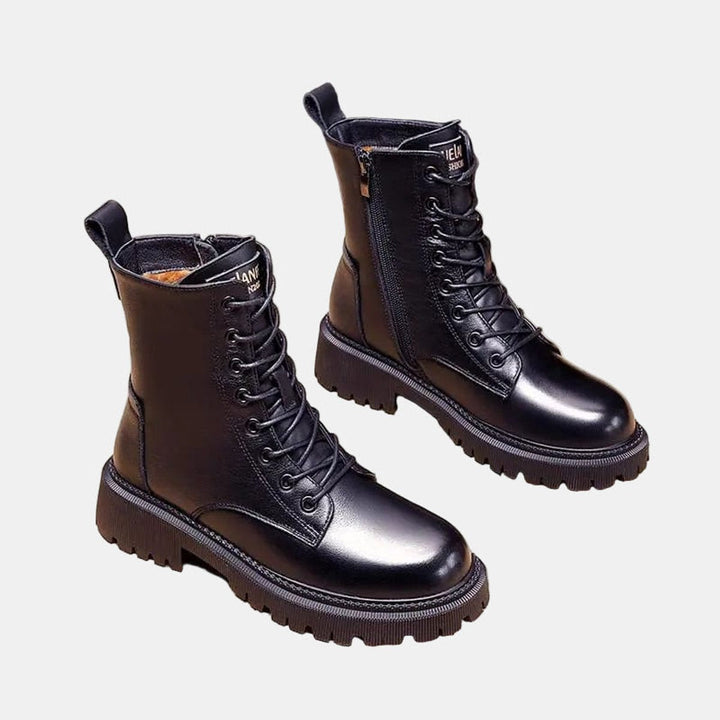 Women's Fur-Lined Lace-Up Ankle Boots