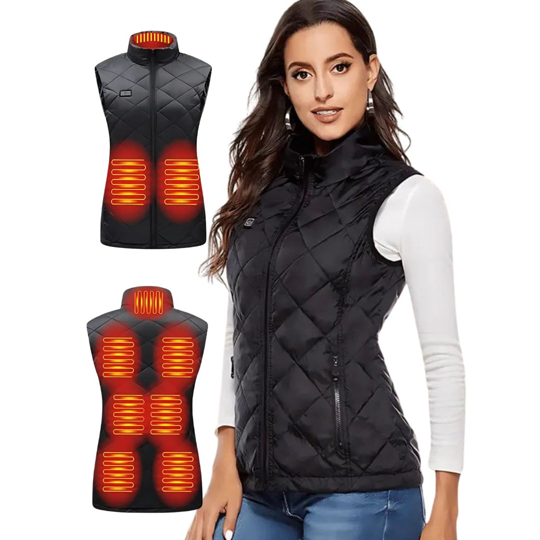Women's Heated Vest with USB Charging Quilted Design and Adjustable Heat Levels - Image 1