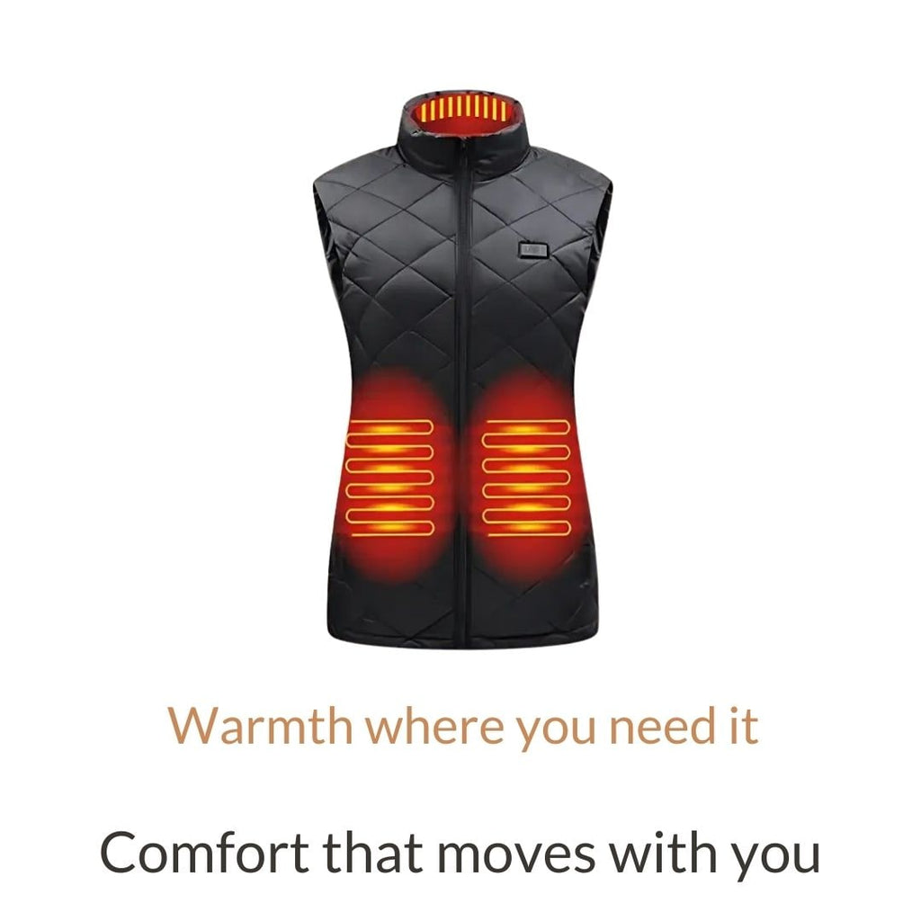 Women's Heated Vest with USB Charging Quilted Design and Adjustable Heat Levels - Image 3