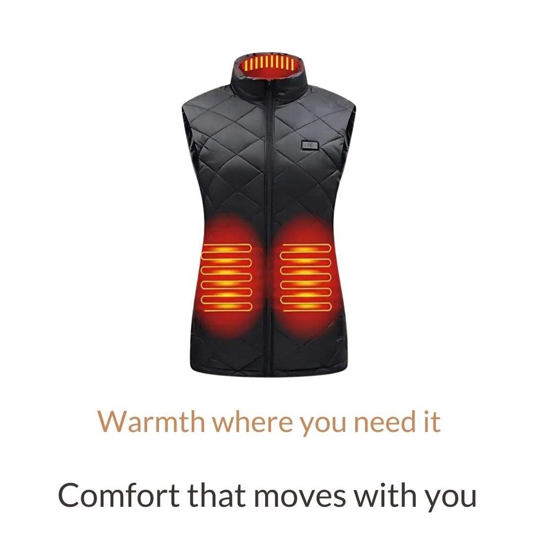 Women's Heated Vest with USB Charging Quilted Design and Adjustable Heat Levels - Image 3