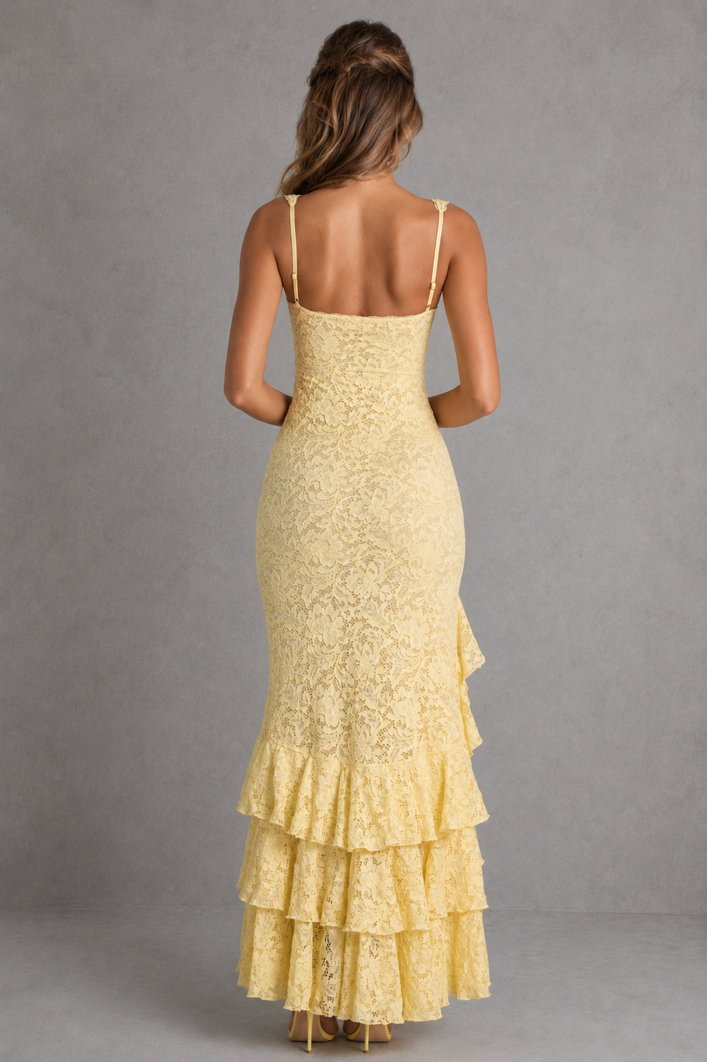 Women's Lace Split Maxi Dress