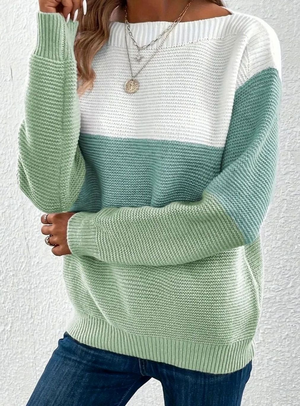 Pull en maille à coupe décontractée pour femme