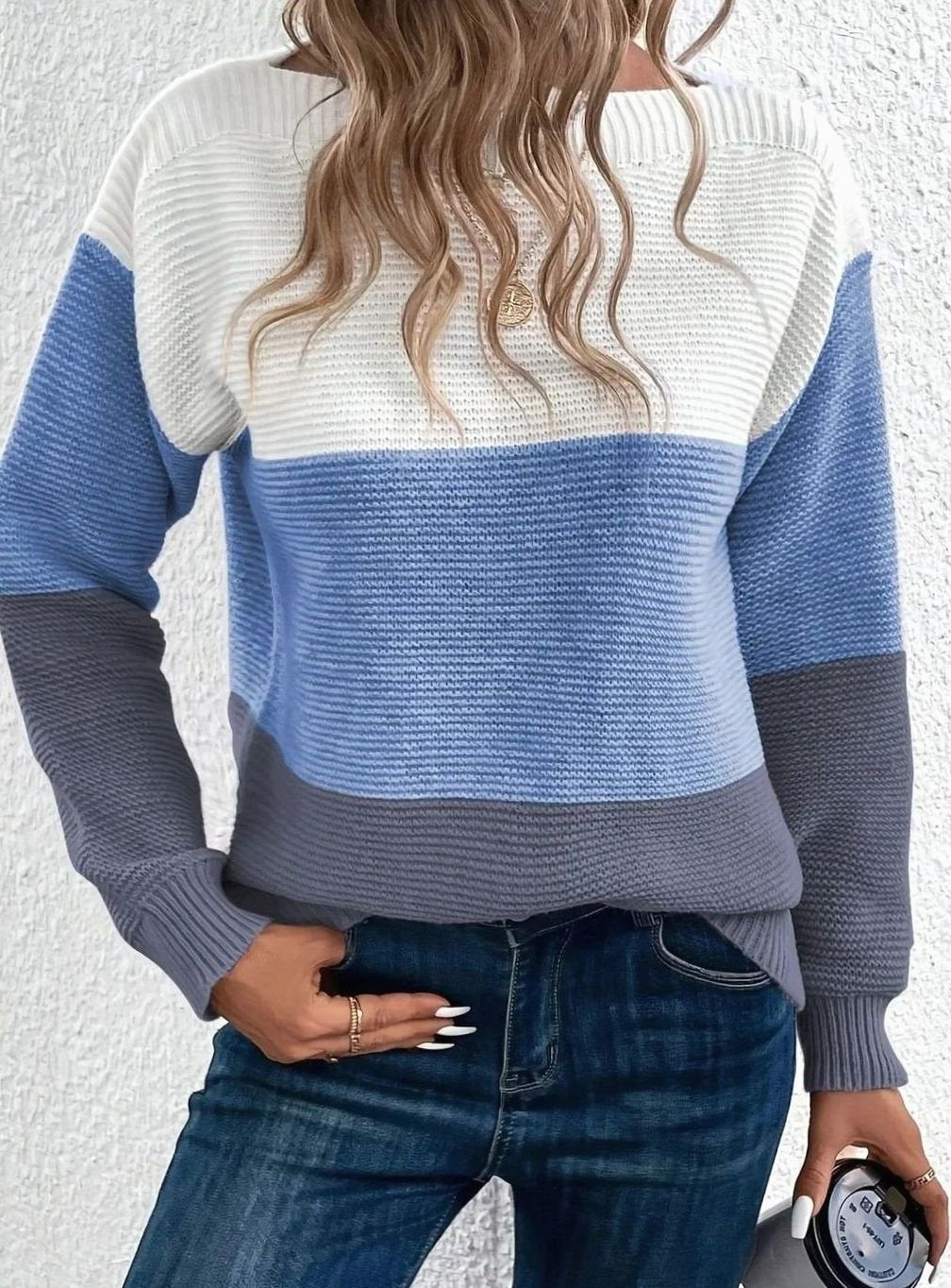 Pull en maille à coupe décontractée pour femme