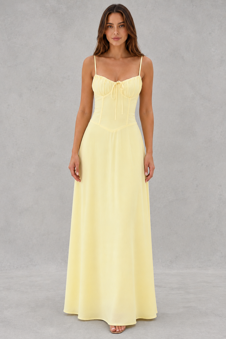 Women's Lace Up Maxi Dress