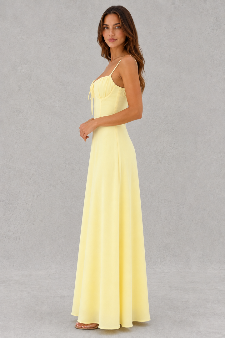 Women's Lace Up Maxi Dress