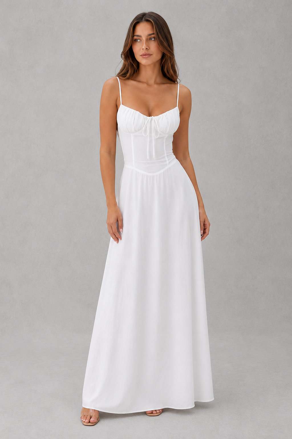 Women's Lace Up Maxi Dress