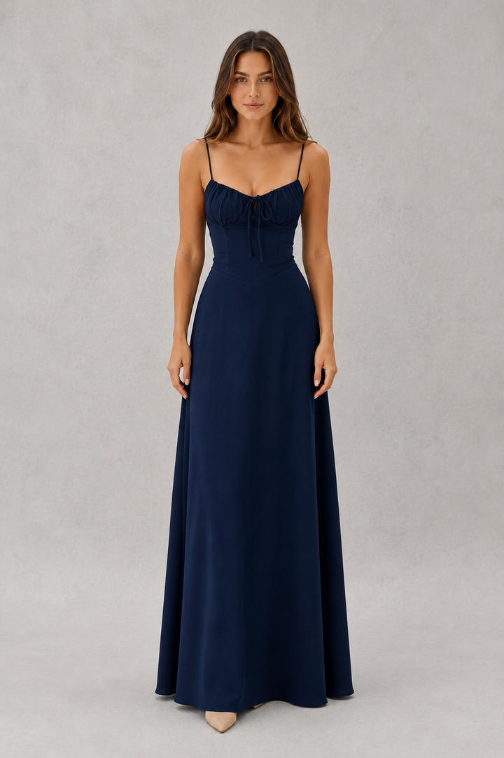 Women's Lace Up Maxi Dress