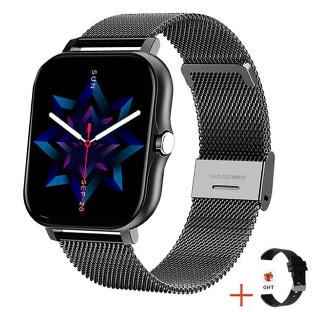 Women's Smartwatch with GPS Fitness Tracking Touch Screen Display and Mesh Metal Band - Image 11